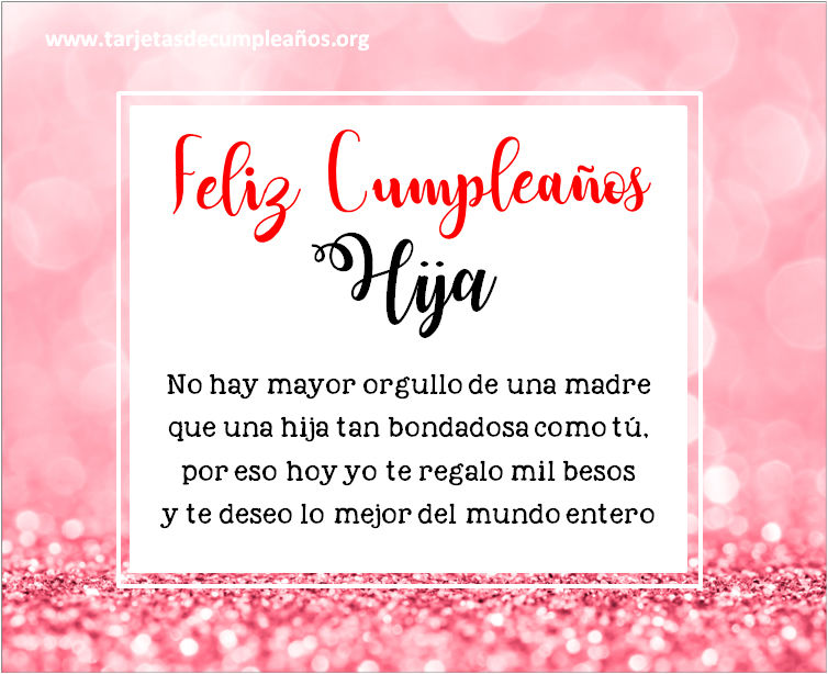 ▷ Tarjetas de Cumpleaños para una Hija Imágenes con frases ? ?